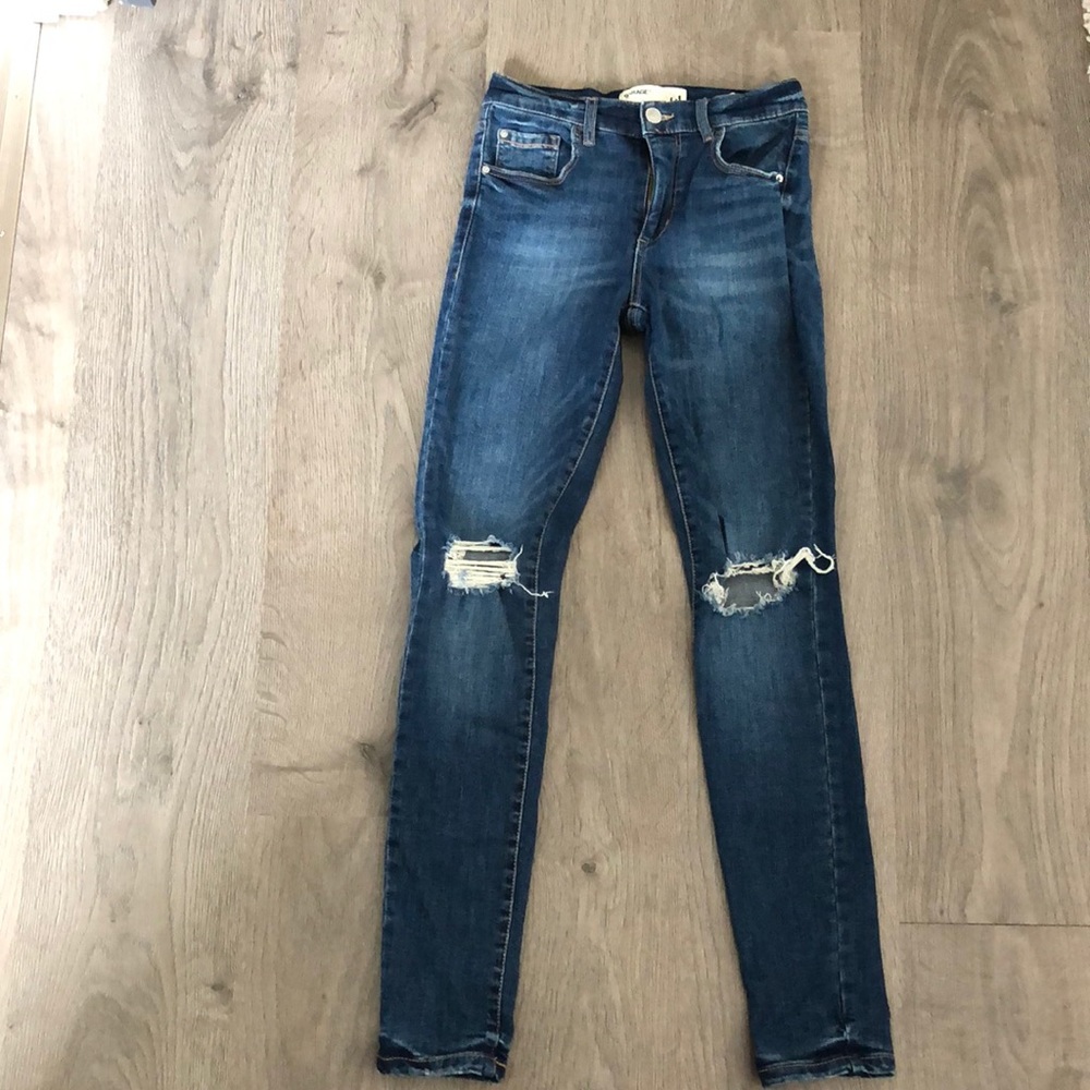 High Rise blue distressed jeans - GARAGE- size 01